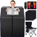 Infrared Sauna Box for Home, Portable Personal Dry Sauna for Relaxation, Detoxification, Carbon Crystal Heating, 9 Levels, 3.3'x2.9'x2.6'