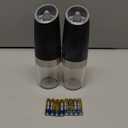 CIRCLE JOY Gravity Electric Salt and Pepper Grinder Set Automatic Salt and Pepper Grinder Set with LED Light, Battery Operated, Adjustable Coarseness, Large Capacity, for Home Kitchen BBQ