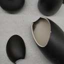 Set of 5 Matte Black Small Vases for Flowers, Ceramic Bud Vase Bulk Boho Centerpieces for Tables, Mini Short Vase Modern Bulk Wedding Centerpieces Ikebana Vases for Bridal Shower/House Warming Gift