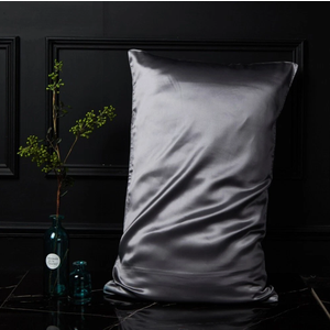 Single Silk Large Pillow Case 17x24" Grey