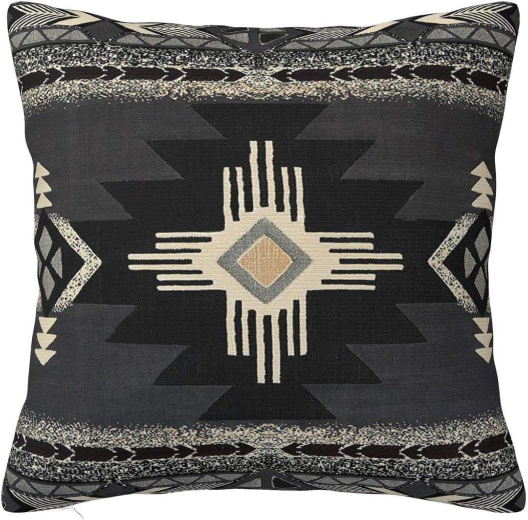 IVSYCOF Southwest Aztec Native AmericanThrow Pillow Case Shell for Couch Sofa Home Decoration 26"x26"