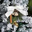 2 x LaRibbons 12 Pack Ivory Velvet Christmas Bows for Gift Wrapping, 4" x 3.74" Decorative Velvet Gift Bows with Twist Tie for Presents, Tree, Wreath & Holiday Decorations