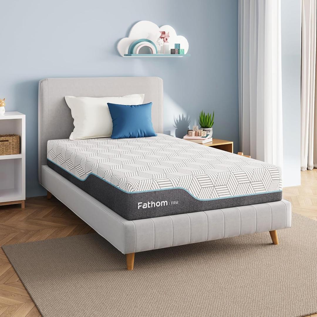 FATHOM Firm Full Mattress 8 Inch Memory Foam Mattress Full Size Bed in a Box for Back Pain Relief and Cool Sleep with Gel Foam and Removable Fiberglass Free Cover, CertiPUR-US Certified