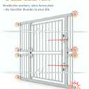 KAGNJIC74.8 Extra Tall Pet Gate,29.5"-35.25" Cat Gate for Doorway,White