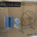 YADAQE Baby Cradle, Freestanding Bedside Bassinet, 3-in-1 Convertible Bassinet with 360 Swivel Wheels, 2026 New Model Adjustable, Easy-Fold Portable Neutral Baby Newborn Bassinet (Dark Gray), Crib