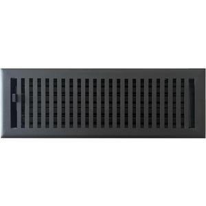 Empire Register Co. 4" x 14" Premium Vent Covers for Home Floor Only, Metal Damper Attached Floor Register, Heavy Duty Steel Walkable Floor Air Vent Covers, Register Cover Vents: Textured Black Finish