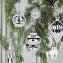32PCS Christmas Ball Ornaments Set Large Shatterproof Plastic Decorative Baubles with Hand-Help Gift Boxes for Xmas Tree Wedding Party Holiday - Silver