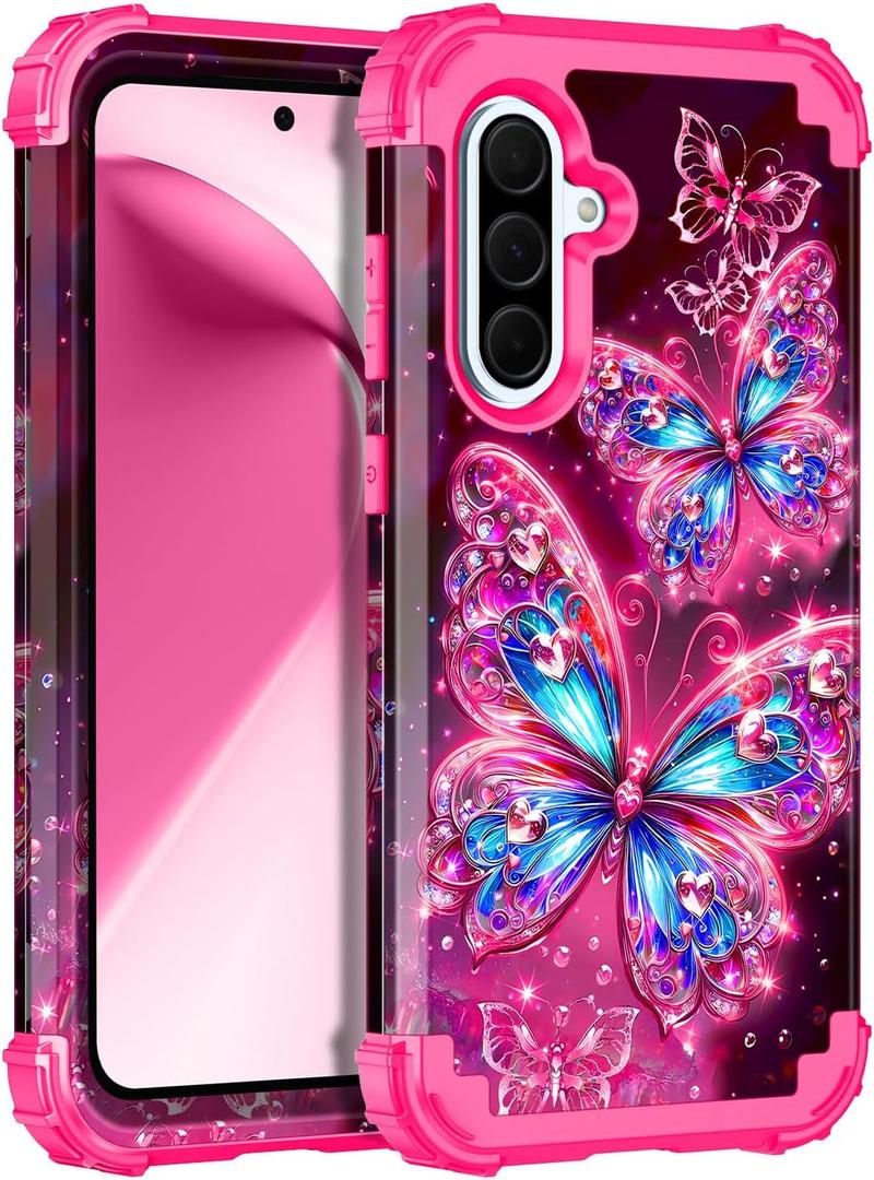Miqala for Galaxy A36 5G/A56 5G Case,Glow in The Dark Three Layer Heavy Duty Shockproof Full Protection Hard Plastic Bumper+Soft Silicone Protective Case for Samsung Galaxy A36/A56 5G 2025,Deep