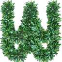 33FT Christmas Tinsel Garland,Green Tinsel Twist Garland Christmas Greenery Hanging Decoration for Xmas Tree Decoration Wedding Party Supplies