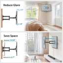 Pipishell Full Motion TV Wall Mount for Echo Show 21/15 and 13-43 Inch Flat Curved Screen TVs & Monitors, Max VESA 200x200mm up to 44lbs, TV Mount Wall Bracket with Rotation Swivel Tilt Extension