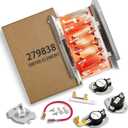 Dryer Heating Element Kit Fit for Whirl-pool LEQ9030PQ0 LER8620PW1 LEQ9508PW1 LER6620PQ0 LER4634EQ1 LER4634JQ0 LER3624JQ1 LER4634PQ0 LER7646EQ1 LER7646JQ0 LEQ9858PW0 LER8620PW0 LER8648LW0 LEQ8858JQ1