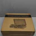 Vinyl Record Player 3-Speed Bluetooth Suitcase Portable Belt-Driven Record Player with Built-in Speakers RCA Line Out AUX in Headphone Jack Vintage Turntable (Black)