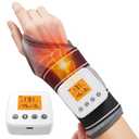 CAMECO Cordless Wrist Massager with Heat, 3000mAh Heating Pad with Massage for Carpal Tunnel Pain Relief, USB Rechargeable Heated Wrist Brace Wrap Warmer for Wrist & Arm, 3 Vibration Modes