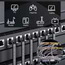 2 Pack CAT7 Ethernet Cable 1 Foot Shielded Flat Bendable Path Cord LAN Wire RJ45 Short Crystal Connector High Speed Internet Network Cable Faster Than CAT5/CAT6 for Modem. (Black)