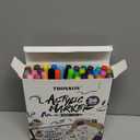 TRANSON 36 Colors Fine and Brush Dual-tip Acrylic Paint Marker Pen Set for Canvas Rock Wood Leather Ceramic DIY Painting