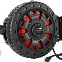 65FT Retractable Extension Cord Reel, 12AWG/3C SJTOW Heavy Duty Power Cord with Lighted Triple Tap Outlet, 15A, Swivel Removable Bracket for Wall/Ceiling Mount, UL Listed