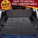 Cargo Mat & Backrest Mats Compatible with 2017-2024 2025 Audi Q7 - TPE All Weather Rear Cargo Liner Rear Trunk Liner Back Seat Cover Protector (2017-2024 Audi Q7)
