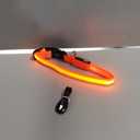 Vizpet LED Dog Collar, Light Up Dog Collar Adjustable USB Rechargeable Super Bright Safety Light Glowing Collars for Dogs(Medium,Orange) (Medium[14.96-19.68 inch])