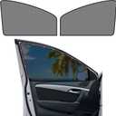 2 x ZATOOTO Car Window Shades for Driver 2Pack Magnetic Car Window Covers Sun Shade Keep Interior Cool and Comfortable, Breathable Window Curtains for Travel, Camping, Taking a nap (Front 2pcs)