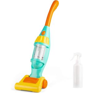 Toy Vacuum Cleaner for Kids, Electric Kids Play Vacuum with Lights, Realistic Sounds & Whirling Stars, Pretend Role-Play House Cleaning Vacuum Cleaner Toys Set for Children Girls Boys Toy