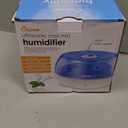 Crane Personal Ultrasonic Cool Mist Travel Humidifier and Vaporizer for Congestion Relief, 360 Adjustable Nozzle, Filter-Free .75 Liter Tank, Blue/White, Office Humidifier