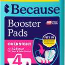 Because Overnight Booster Pads Fit All Adult Diapers, Helps Keep Your Adult Diaper Active All Night, Adds 4 Cups to Incontinence Underwear, Extra Absorbency, 45 Count