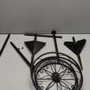 Tellingyou 2 Pack Adjustable Outdoor Flower Pot Stand, Christmas Versatile Plant Stand Garden Stake for Display Plants with Style, Elegant Solution for Landscaping, Garden Decor, and Events (Black)