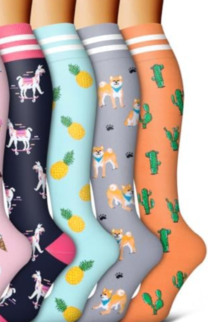 4 Pack Copper Compression Socks for Women and Men Circulation-Best Support for Medical, Running,Nursing,Athletic S/M