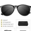 FIMOSON Night Vision Glasses for Women Men, Polarized Trendy Yellow Lens Glasses for Night Driving, UV400 Protection (A07 Black/Pink/Leopard/ Multicoloured Lens)