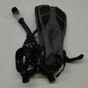 Snorkeling Gear for Adults Men Women,4 in 1 Snorkel Set with Panoramic View Diving Mask Anti-Fog Anti-Leak,Dry Top Snorkel,Fins and Travel Bag for Swimming,Snorkeling and Travel Diving (ML/XL, BLACK)
