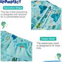 Boys Swim Trunks with UPF 50+ Sun Protection Quick Dry Swim Shorts Children Beach Shorts Swimwear Kids Bathing Suit(Green Shark, 6 Years)