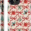 DAIZAG Case Compatible with for iPhone 16 Pro Max,Christmas Tree Ribbon Bow Phone Case for iPhone 16 Pro Max for Girl Women Boy Men