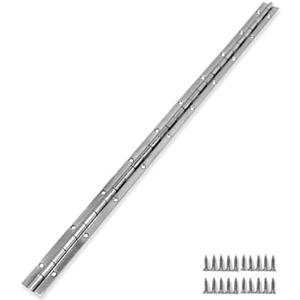 Piano Hinge 24 Inch, 304 Stainless Steel Continuous & Piano Hinges, Heavy Duty Piano Hinges, Continuous Hinges with Polished Finish, 1-1/5" x 24", 0.06"