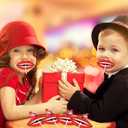 50 Pcs Valentine's Day Lollipop Holder Paper Tags Mouth Red Lips Candy Wrappers Card Decorations Craft Label Home DIY Wedding Party Supplies