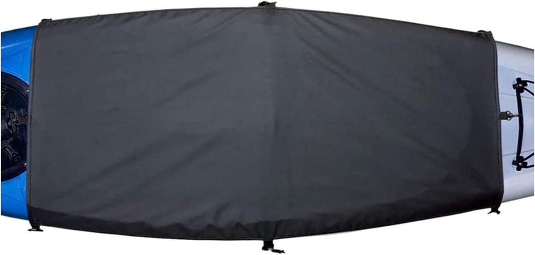Explore Land Universal Kayak Cockpit Drape Waterproof Seal Cockpit Cover for Indoor and Outdoor Regular 44 x 28 inch, Black 