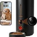 WOPET Automatic Dog Feeder with Camera,1080P HD Video with Night Vision, 5GHz/2.4GHz Dog Food Dispenser with App Control, 4GB SD Card, 2-Way Audio for Cats & Dogs
