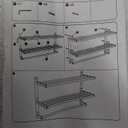 Hotel Towel Rack with 3-Tier Shelf, 24 Inch Wall Mounted Bathroom Bar, Matte Black Lavatory Bath Tower