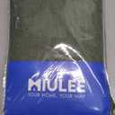 MIULEE Olive Green Pinch Pleated 100% Blackout Linen Curtains for Bedroom, Room Darkening Dark Green Window Curtains 84 inches Long for Living Room, Black Out Pleat Drapes with Pin Hooks, 2 Panels (Loden)