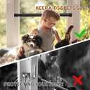 Sliding Door Security Bar, 17-46 Inches Adjustable Patio Door Security Bar, Matte Black Sliding Door Lock Bar with Rubber Tips, 1 Inch Diameter Window Security Bar for Home