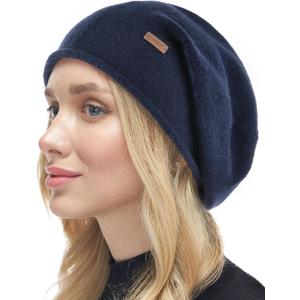 FURTALK Slouchy Beanies for Women Winter Hats Soft Warm Beanie Hat Ladies Knitting Skull Beanies (One Size, Navy)