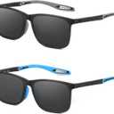 Missfive Premium Bifocal Reading Sunglasses Men Lightweight Sun Readers, UV Protection, TR90 Frame with Metal Spring Hinge Sports/Driving Glasses,1.5x