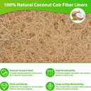 Legigo 4 Pack 24 Inch Square Coco Liners Planter Baskets Liner- Natural Coconut Coir Basket Liner Replacement, Window Box Liners Trough Coconut Liners for Wall Planter Garden Deck Fence Flower Baskets
