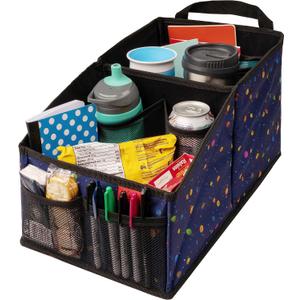 Lusso Gear Car Seat Organizer for Front or Backseat - Great for Adults & Kids, Features 9 Storage Compartments for Toys, Magazines, Tissues, Maps, Books, Documents, Games & More (Planets)