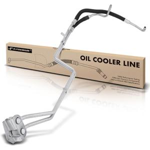 A-Premium Inlet and Outlet Automatic Transmission Oil Cooler Line Hose Assembly Compatible with Ford F-250 Super Duty F-350 Super Duty 2011-2016 6.7L