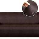 molasofa Sofa Covers - Couch Cover for Leather Couch, Soft and Washable Sofa Covers with Leather-Like Quality. Non-Pilling, Non-Slip 1-Piece Couch Cover for Dogs, Cats, and Kids (Chocolate)