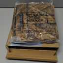 Fireplace Draft Cover for Winter Indoor Fireplace Blanket for Heat Loss Rustic Wooden Door Pattern Draft Stopper with Hook for Inside Insulated(Brown,39 x 32 Inch)