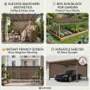 FAIR WIND 90% Sun Shade Cloth with Improved Grommets 10' x 12' Outdoor Sun Screen Fabric Cover for Patio Garden Pergola Canopy - Mocha