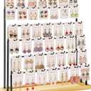 Earring Display for Vendors, 6 Tiers Earring Rack Display Holder Stand, Earring Organizer Holder, Jewelry Display for Selling Earings Cards, Necklaces Rings Bracelets, Keychains (Black)