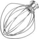K45WW 6-Wire Whip Attachment Fits KitchenAid Tilt Head Stand Mixer - Egg Heavy Cream Beater, Cakes Mayonnaise Whisk for Kitchen Aid Mixer Accessory Replacement Parts (Hand Wash Only - Aluminum)