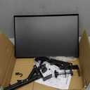 Magheo Foldable Bedside Shelf, Metal Clip-On Bunk Bed Table Shelf for Top Bunk Heavy Duty Bed Side Table Tray for College Dorm Room Essentials, Loft Nightstand Organizer Tray with 3 Cord Hole(Black) (14.76" x 9.68" x 0.79")